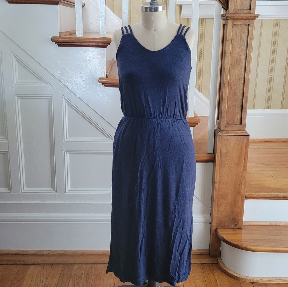 Fleur Bleve Sleeveless Maxi Dress Blue Size XS